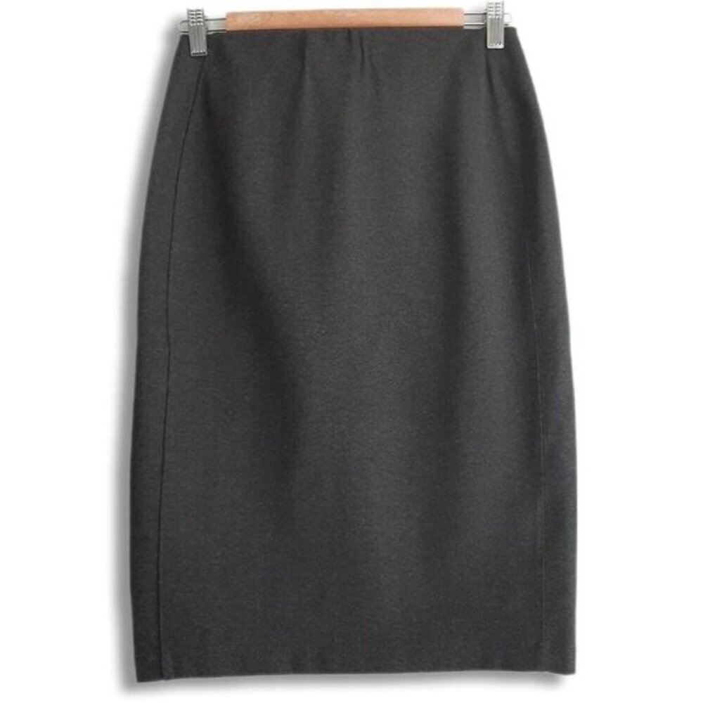 JOE FRESH Pencil Knee Length Skirt Solid Grey Sz S